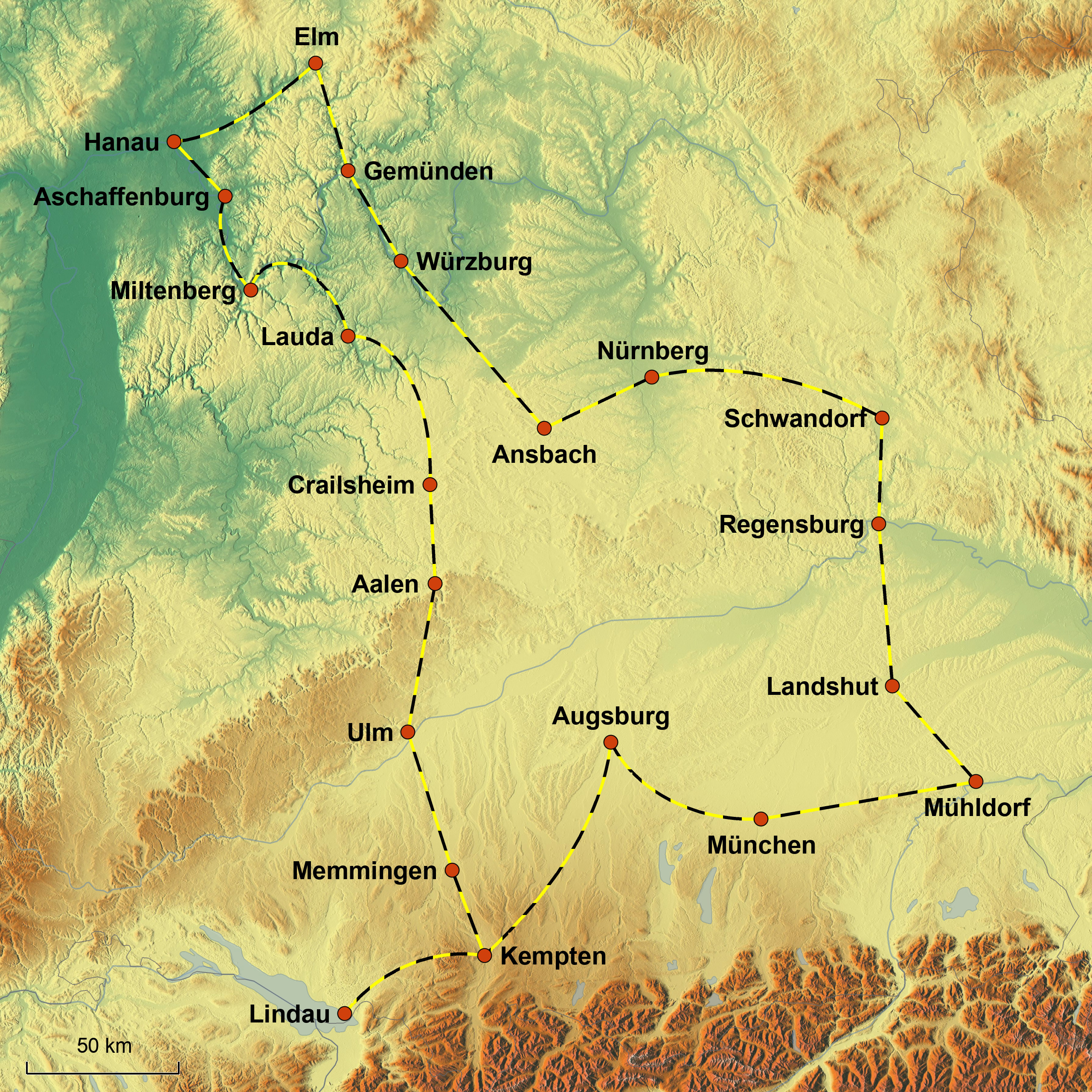 Reisebild Landkarte
