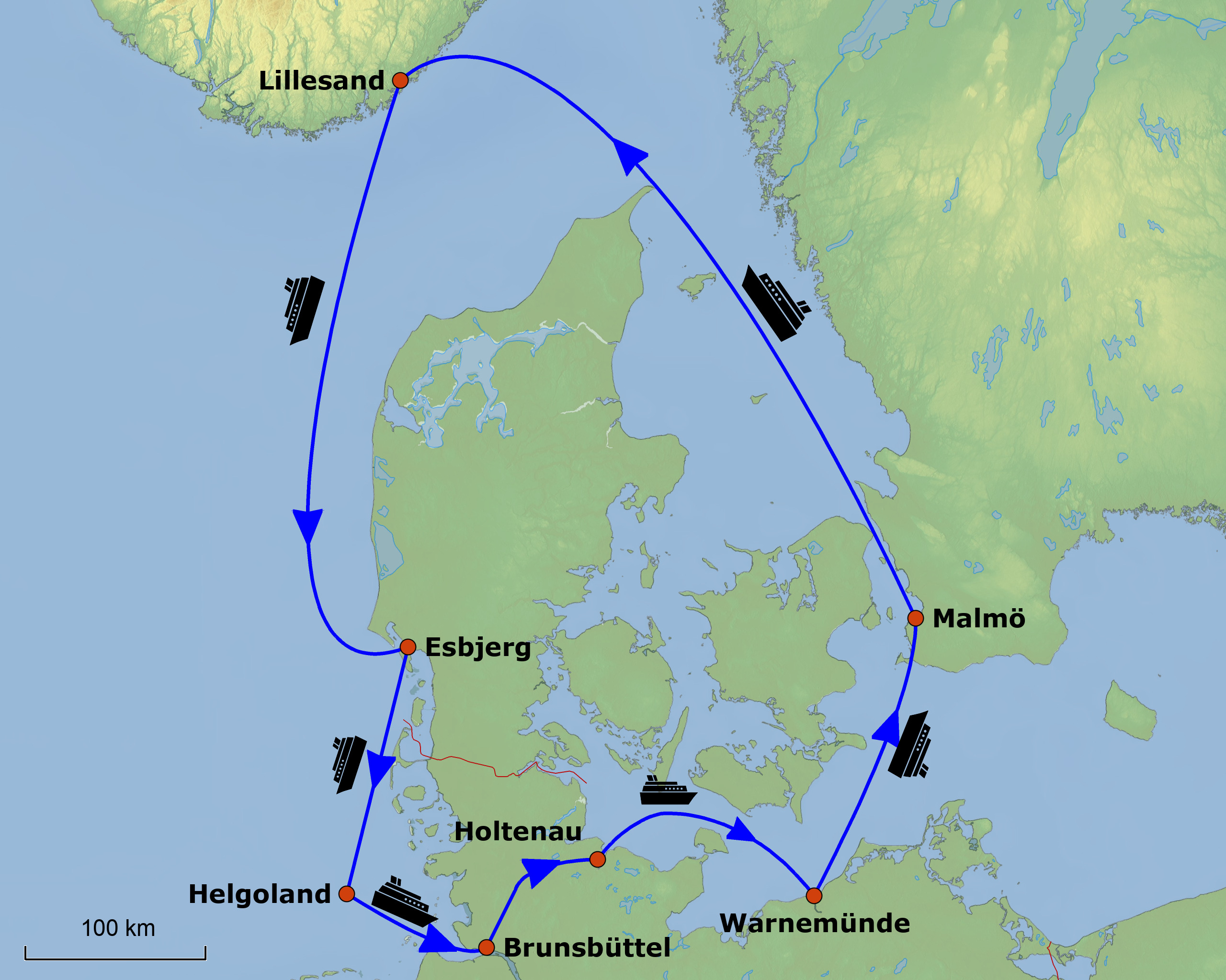 Reisebild Landkarte